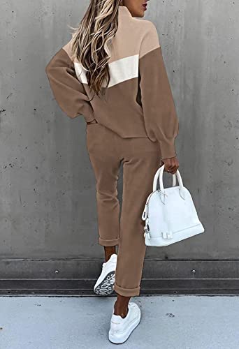 ETCYY NEW Women's 2 Piece Lounge Sets Outfits Long Sleeve Sweatshirt and Sweatpants Sweatsuit