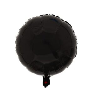 black foil balloons, round shape 10pcs big mylar balloons helium balloons for birthday baby shower wedding party decoration 18 inch