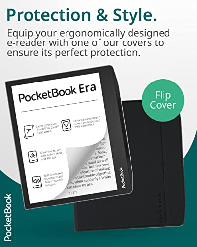 PocketBook Era E-Reader, Stardust Silver, 16GB | 7ʺ Glare-Free & Eye-Friendly Touch-Screen with E -Ink Technology | Waterproof | Text-to-Speech, Audio- & E-Book Reader | SMARTlight & Built-in Speaker