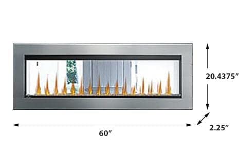 Napoleon Clearion Elite 60 inch Electric Fireplace Trim - Clear, NEFBD60HE-SS-DTRM