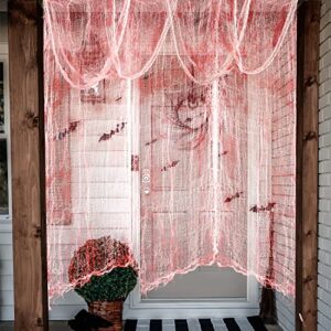 Moon Boat 364” x 30” Halloween Cheesecloth Decorations Creepy Cloth + Spider Web - Hallowmas Haunted House Indoor Outdoor Party Decor