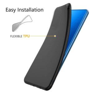 FZYM Case for Oppo Reno 6 Pro 5G,Soft Anti-Scratch Black Protective Shell Silicone Flexible TPU Phone Case Protection Cover for Oppo Reno 6 Pro 5G (6.55") - BST14