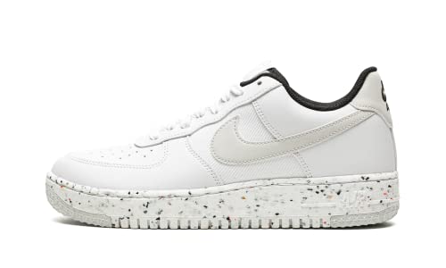 Nike Men's Air Force 1 Crater Flyknit Basketball Shoes, White/Light Bone Volt-black, 9.5