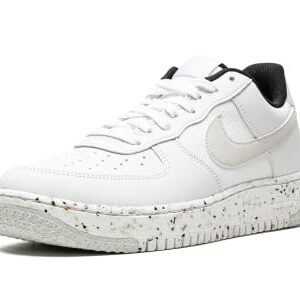 Nike Men's Air Force 1 Crater Flyknit Basketball Shoes, White/Light Bone Volt-black, 9.5