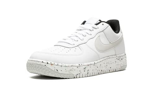 Nike Men's Air Force 1 Crater Flyknit Basketball Shoes, White/Light Bone Volt-black, 9.5