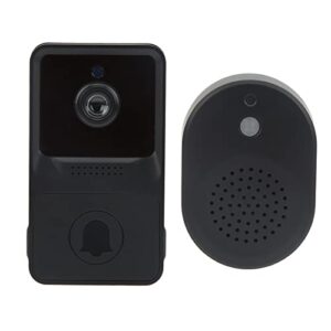 wireless video doorbell camera, smart ring video doorbell 2.4ghz wifi doorbell security camera with motion detector, 2 way audio, 800 mah lithium battery, door bell ringer for home, hotel