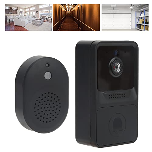 Wireless Video Doorbell Camera, Smart Ring Video Doorbell 2.4GHz WiFi Doorbell Security Camera with Motion Detector, 2 Way Audio, 800 Mah Lithium Battery, Door Bell Ringer for Home, Hotel