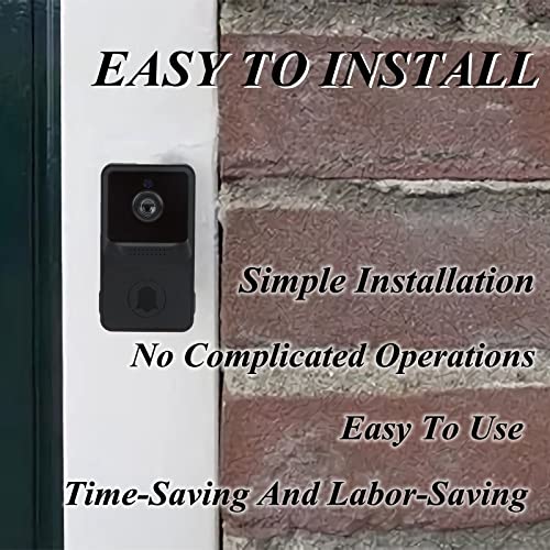 Wireless Video Doorbell Camera, Smart Ring Video Doorbell 2.4GHz WiFi Doorbell Security Camera with Motion Detector, 2 Way Audio, 800 Mah Lithium Battery, Door Bell Ringer for Home, Hotel