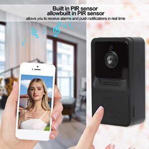 Wireless Video Doorbell Camera, Smart Ring Video Doorbell 2.4GHz WiFi Doorbell Security Camera with Motion Detector, 2 Way Audio, 800 Mah Lithium Battery, Door Bell Ringer for Home, Hotel