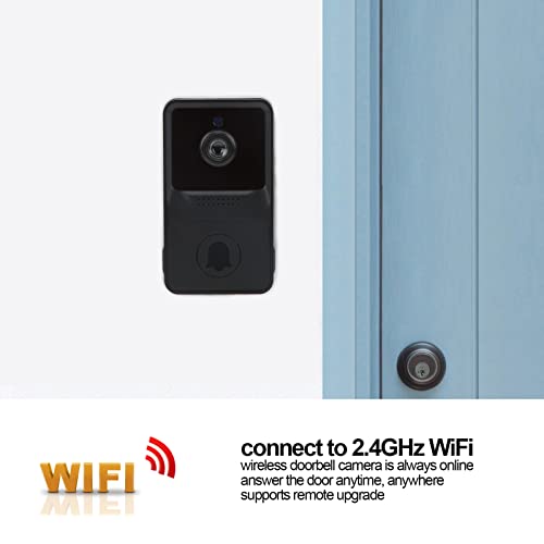 Wireless Video Doorbell Camera, Smart Ring Video Doorbell 2.4GHz WiFi Doorbell Security Camera with Motion Detector, 2 Way Audio, 800 Mah Lithium Battery, Door Bell Ringer for Home, Hotel