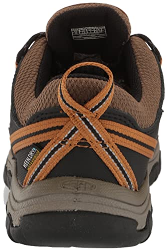 KEEN Men's Ridge Flex Low Height Waterproof Hiking Boots, Bison/Golden Brown, 13 Wide