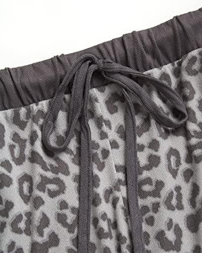 Lucky Brand Women's Pajama Set - 4 Piece Sleep Shirt, Tank Top, Pajama Pants, Lounge Shorts (S-XL), Size Medium, Grey