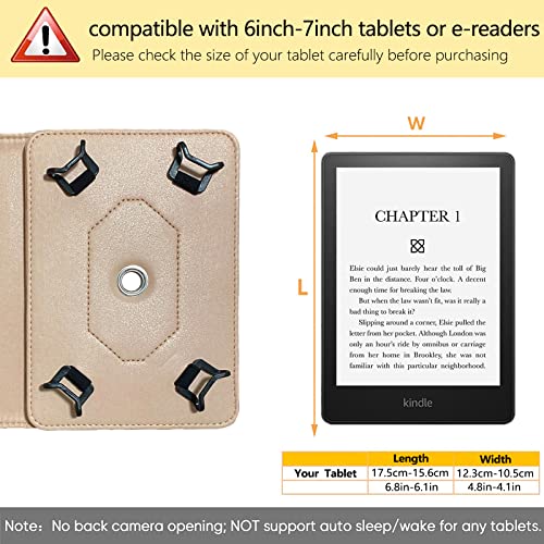 E NET-CASE Case for 6“ ebook Reader Universal Case, Folio Slim Lightweight Cover for Sony/kobo/tolino/Pocketbook 6 inch ebook Reader (deep Bule)