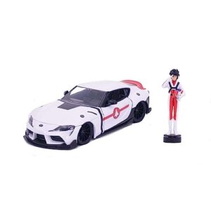 robotech 1:24 2020 toyota supra die-cast car & 2.75" rick hunter figure, toys for kids and adults