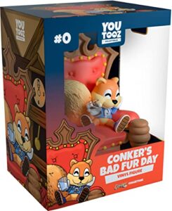 youtooz conker's bad fur day 4.8" vinyl figure, official licensed collectible from conkers bad fur day video game, by youtooz conkers bad fur day collection