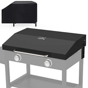 new upgraded hinged lid for blackstone griddle, griddle accessories cover 28 inch hood, 2 burner flat top gas grill 28" griddle 1517, 1853 cooking station