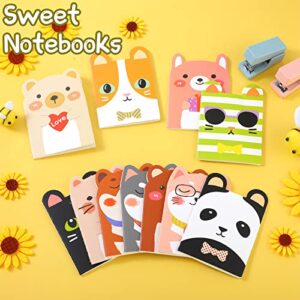 36 Packs Mini Cute Animal Notebooks Christmas Funny Cartoon Animal Notebook for Christmas Valentine's Day Gift School Office Party Favors