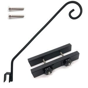 neecong deck hook rail suitable for hanging flower baskets wind chimes planters bird feeders lights, heavy duty fence deck hook rail holds up to 15lbs with ease