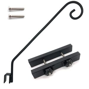 NEECONG Deck Hook Rail Suitable for Hanging Flower Baskets Wind Chimes Planters Bird Feeders Lights, Heavy Duty Fence Deck Hook Rail Holds up to 15lbs with Ease