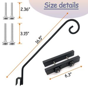 NEECONG Deck Hook Rail Suitable for Hanging Flower Baskets Wind Chimes Planters Bird Feeders Lights, Heavy Duty Fence Deck Hook Rail Holds up to 15lbs with Ease
