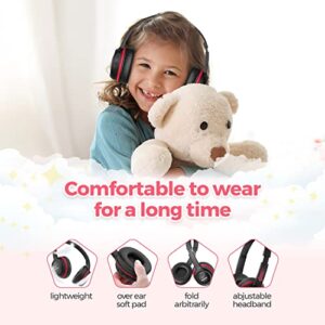 vinamass Kids Bluetooth Headphones, 22H Playtime, Bluetooth 5.0 & Built-in Mic, Noise Cancelling Headphones for Kids, Adjustable Headband, for School Home iPad Tablet Airplane