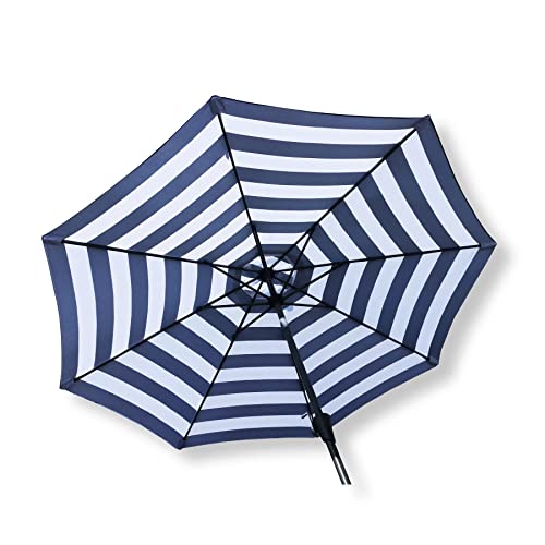 Garden lucky 9ft Patio Umbrella Replacement Canopy Market Umbrella Top Outdoor Umbrella Canopy for 8 Ribs Umbrella Black and White