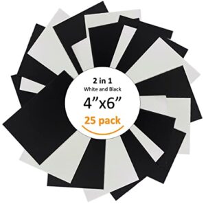 creative picture frames 4x6-inch black board with white back face acid free 4-ply mat backer board (pack of 25)