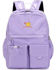 lanola laptop backpacks school bag college backpack anti theft travel daypack large bookbags for teens girls women students - purple