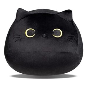 black cat plush black cat pillow, halloween pillow cat plush anime plush halloween home decoration (black)
