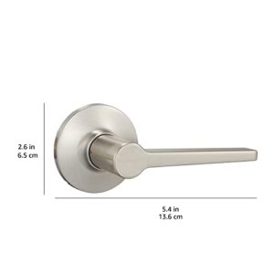 Amazon Basics Manchester Door Passage Lever, Satin Nickel, 6-Pack