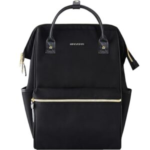 kroser laptop backpack 17" stylish backpack water repellent college casual daypack with usb port travel business work bag for men/women-black