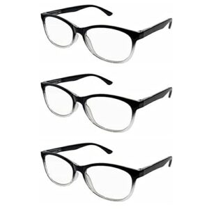 reading glasses for women men one power multi flex focus dial vision auto adjust glasses from .5x to 2.5x for small print (round)