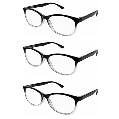 Reading Glasses for Women Men One Power Multi Flex Focus Dial Vision Auto Adjust Glasses From .5X to 2.5X For Small Print (Round)