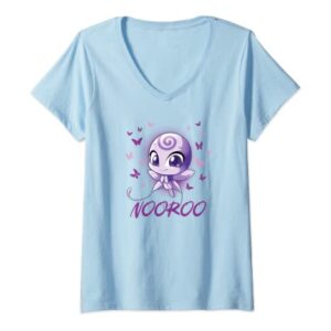 Womens Miraculous Ladybug Kwamis Collection with Nooroo V-Neck T-Shirt