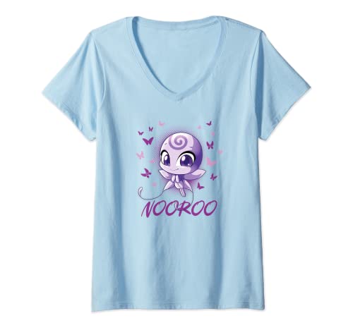 Womens Miraculous Ladybug Kwamis Collection with Nooroo V-Neck T-Shirt