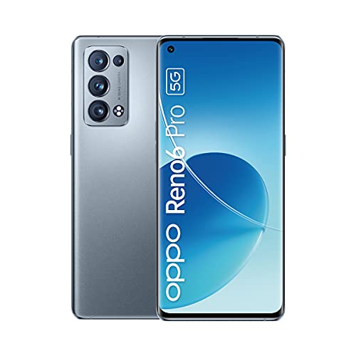 Oppo Reno 6 PRO 5G CPH2247 Dual SIM 12GB Ram 256GB Storage Snapdragon Global Model Factory Unlocked - Lunar Grey (Renewed)