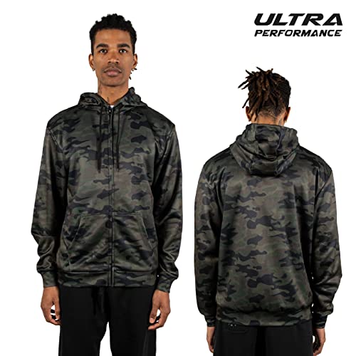 Ultra Performance Mens Sweatshirt 3 Pack Full Zip Up Hoodie, Lightweight Athletic Performance Zip Up Hoodies For Men