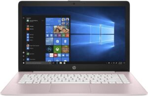hp stream laptop 14-cb122ds 14-inch hd notebook intel celeron n4020 4gb ddr4 ram; 64gb emmc computer storage, wifi bluetooth hdmi, windows 11 home s, rose pink (renewed)
