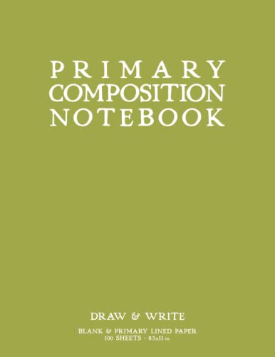 Primary Composition Notebook: Light Green Softcover Draw & Write Journal by schoolnest