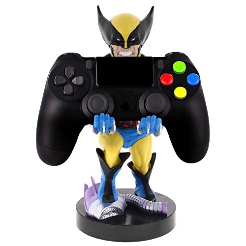 Exquisite Gaming: Marvel Wolverine - Original Mobile Phone & Gaming Controller Holder, Device Stand, Cable Guys, Licensed Figure