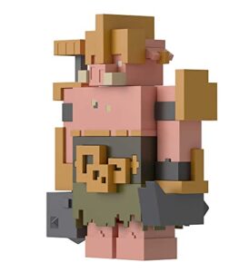 mattel minecraft toys, legends 3.25-inch, action figures portal guard with attack action and accessory collectible gift for kids