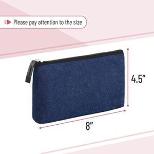 Mr. Pen- Pencil Case, 3 Pack, Blue, Felt Fabric Pencil Case, Pencil Pouch, Felt Pencil Case, Felt Pouch Small, Pen Bag, Pencil Pouch Small, Pen Case, School Supplies, Felt Pencil Bag, Pencil Case