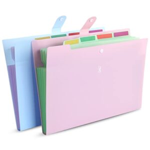 mr. pen- expanding file folder, 2 pack, 5 pocket, accordion folder with lables, expandable folder, accordian folder organizer, file folder organizer, accordion file organizer, multi pocket folder