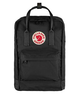 fjallraven women's kanken 15" laptop backpack, black, one size