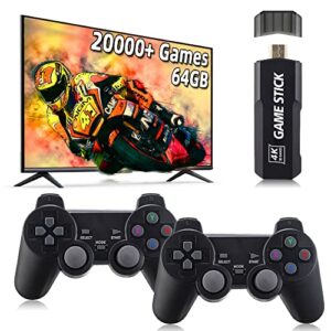 credevzone gd10 retro game console tv hd output plug and play games stick video gaming consoles preinstalled emuelec 2 controllers 64gb