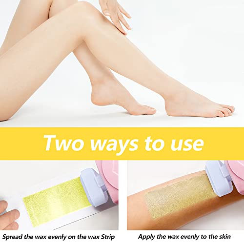 Roll on Wax,Honey Roller Waxing Kit for Women and Men,Roll on Wax Warmer Kit,Depilatory Wax Roller Kit for Sensitive Skin,Roll on Wax Cartridge Refill&Non-Woven Wax Strips for Hair Removal