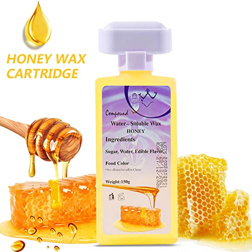 Roll on Wax,Honey Roller Waxing Kit for Women and Men,Roll on Wax Warmer Kit,Depilatory Wax Roller Kit for Sensitive Skin,Roll on Wax Cartridge Refill&Non-Woven Wax Strips for Hair Removal