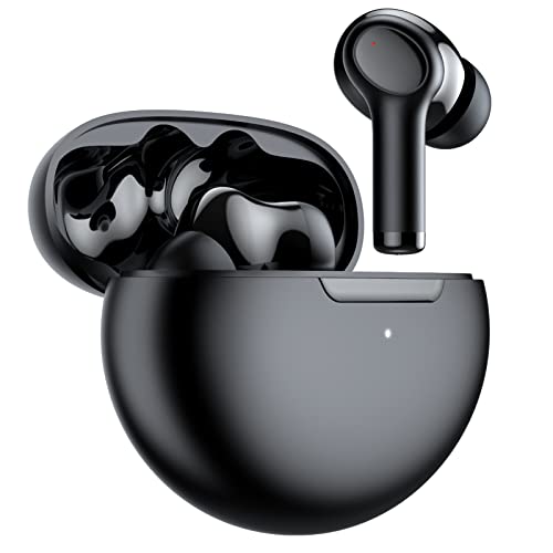 ORIbox True Wireless Earbuds Ear Buds Touch Control with Wireless Charging Case IPX7 Waterproof Bluetooth Headphones in-Ear Built-in Mic Headset Premium Deep Bass for Sport Black