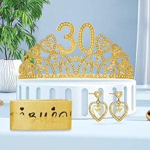 30th Birthday Gifts for Women,30th Birthday Tiara and Sash,30 and Fabulous,30th Birthday Crown,30th Birthday Decorations for Women,30th Birthday Party Favor,30th Birthday Supplies,30th Bday Tiara