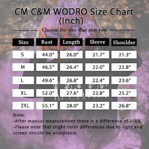 CM C&M WODRO Womens Halloween Dancing Skeleton Sweatshirts Spooky Season Crewneck Shirt Long Sleeve Horror Skull Pullover Top Black